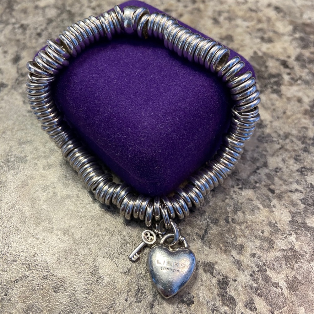 Links of London Sweetie Bracelet w/ heart & key
